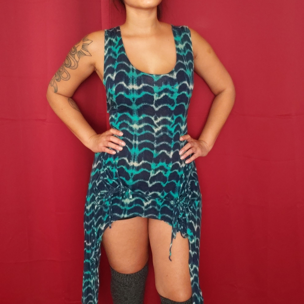 Mermaid print dress shirt